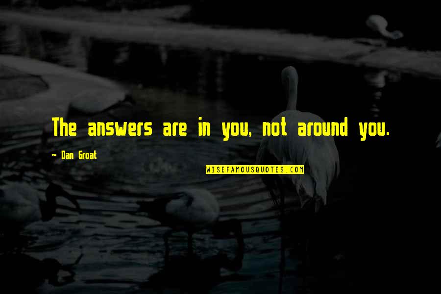 Westrac Pty Quotes By Dan Groat: The answers are in you, not around you. Westrac Pty Quotes By Dan Groat: The answers are in you, not around you.