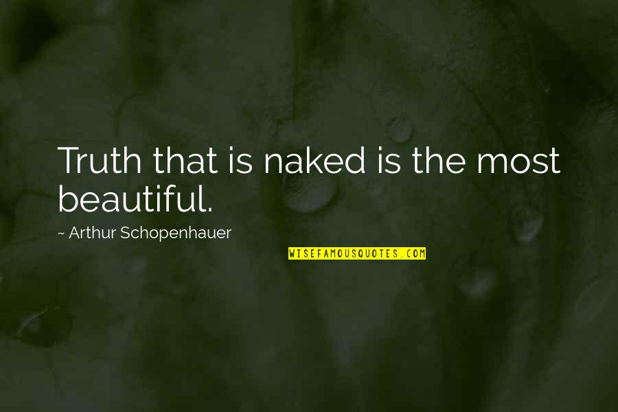 Wetterlings Vs Gransfors Quotes By Arthur Schopenhauer: Truth that is naked is the most beautiful. Wetterlings Vs Gransfors Quotes By Arthur Schopenhauer: Truth that is naked is the most beautiful.