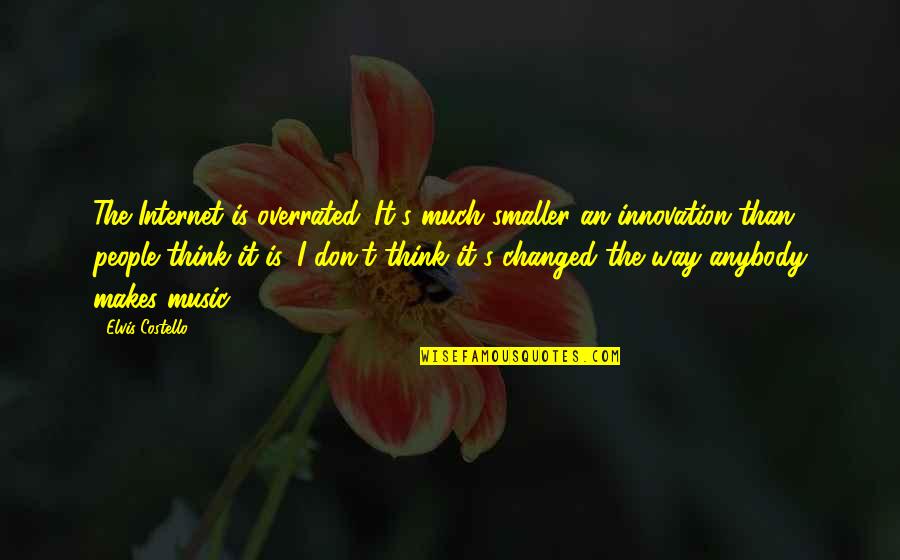 Weyandt Ryan Quotes By Elvis Costello: The Internet is overrated. It's much smaller an