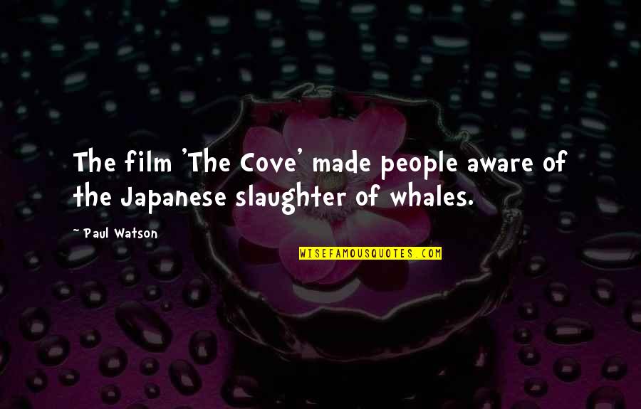 Whales Quotes By Paul Watson: The film 'The Cove' made people aware of