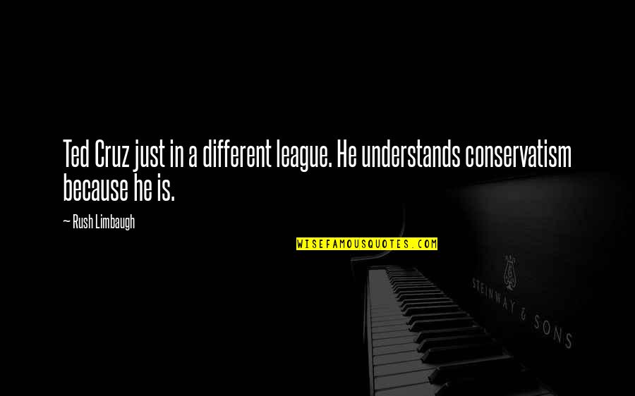 Whalien 52 Quotes By Rush Limbaugh: Ted Cruz just in a different league. He
