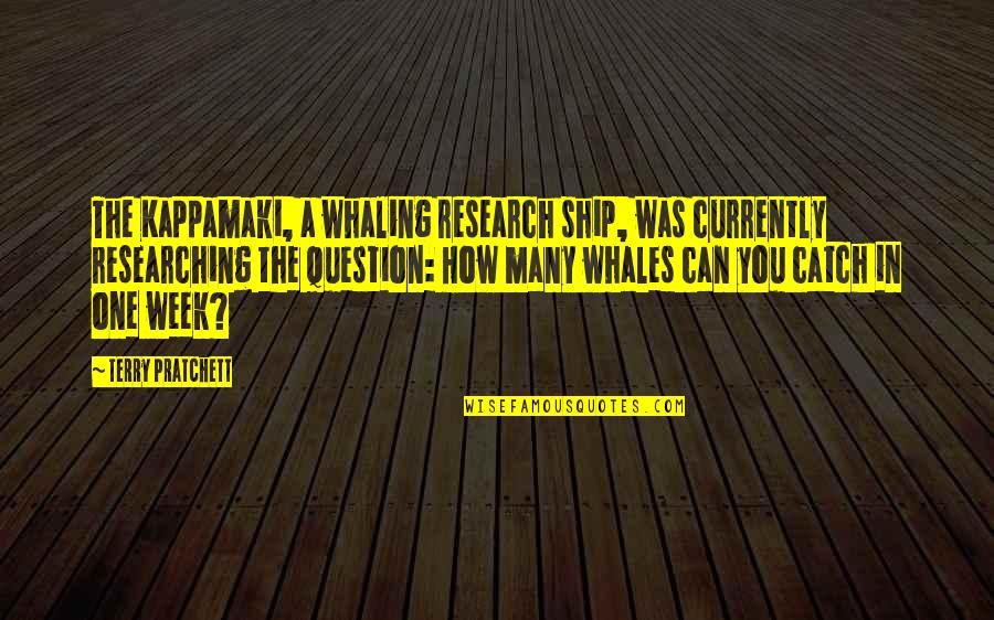 Whaling Quotes By Terry Pratchett: The Kappamaki, a whaling research ship, was currently