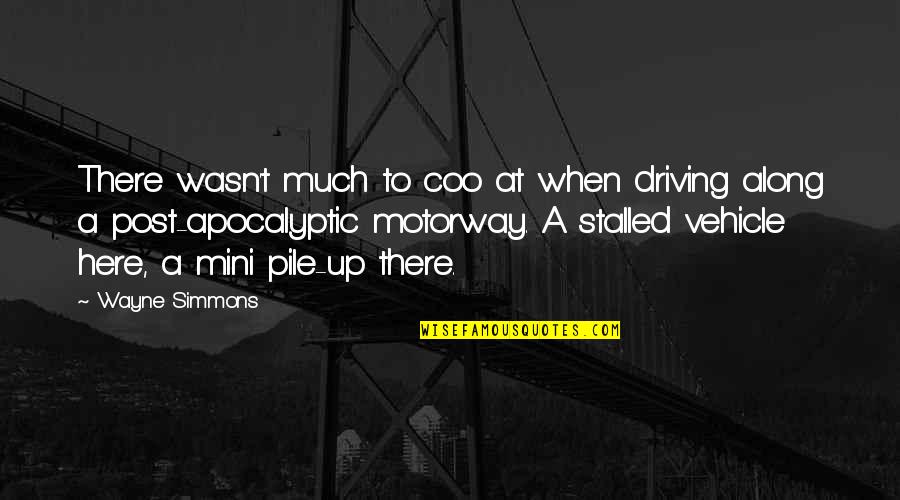 What A Beautiful Weather Quotes By Wayne Simmons: There wasn't much to coo at when driving What A Beautiful Weather Quotes By Wayne Simmons: There wasn't much to coo at when driving