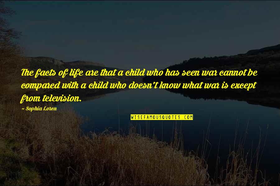 What A Life Quotes By Sophia Loren: The facts of life are that a child