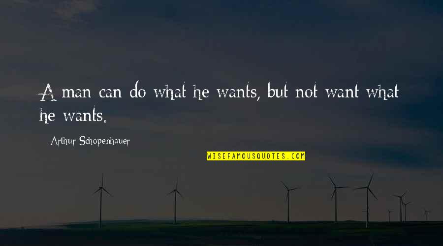 What A Man Can Do Quotes By Arthur Schopenhauer: A man can do what he wants, but