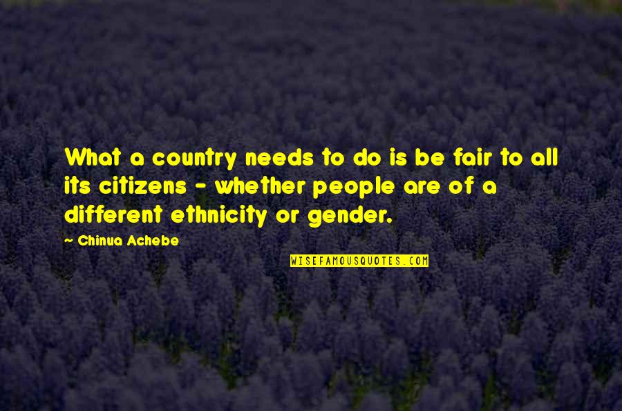 What Are Country Quotes By Chinua Achebe: What a country needs to do is be