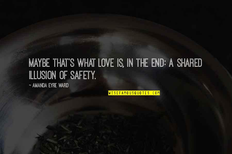 What Are Some Safety Quotes By Amanda Eyre Ward: Maybe that's what love is, in the end: