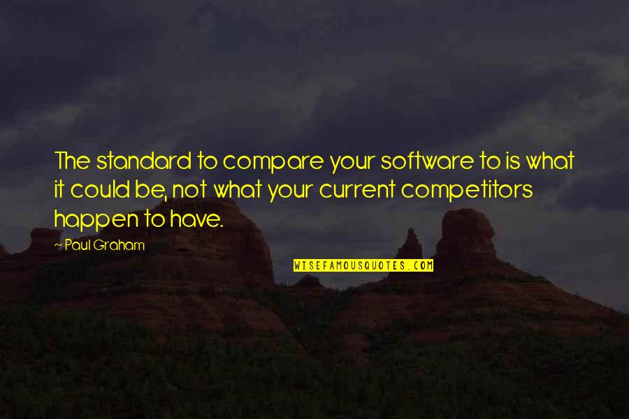 What Could Be Quotes By Paul Graham: The standard to compare your software to is