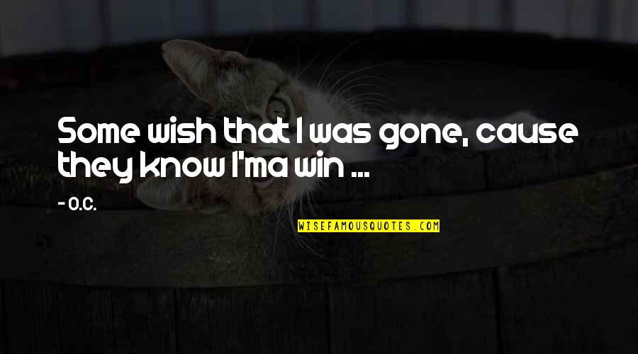 What Could Possibly Go Wrong Quotes By O.C.: Some wish that I was gone, cause they