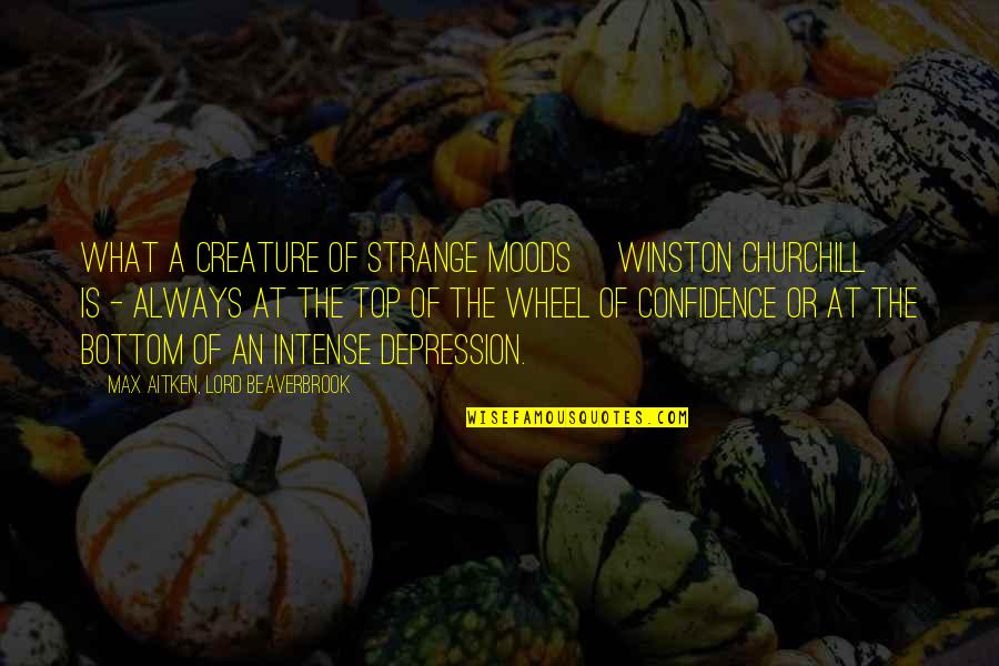 What Depression Is Quotes By Max Aitken, Lord Beaverbrook: What a creature of strange moods [Winston Churchill]