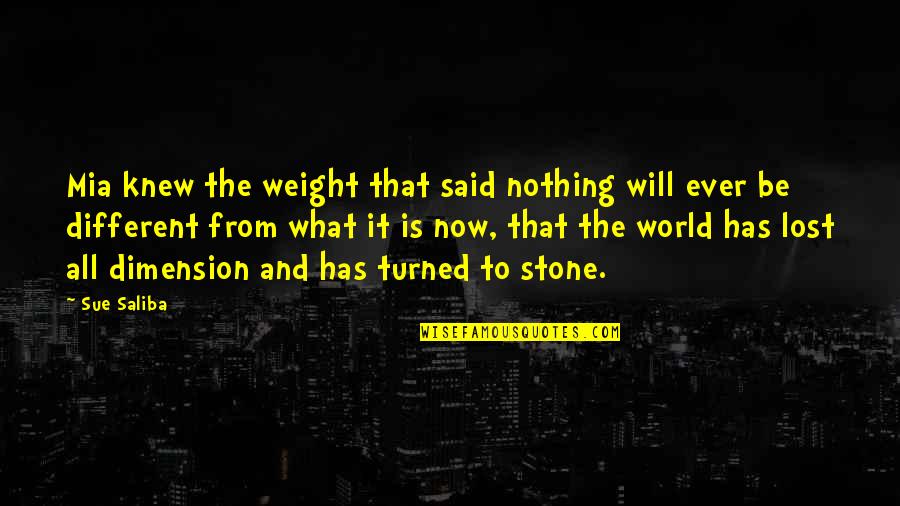 What Depression Is Quotes By Sue Saliba: Mia knew the weight that said nothing will