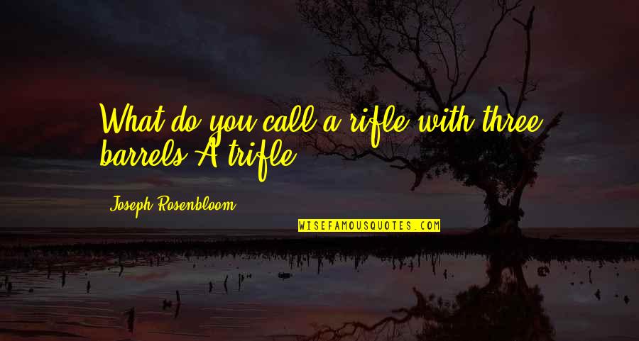 What Do You Call A Book Of Quotes By Joseph Rosenbloom: What do you call a rifle with three