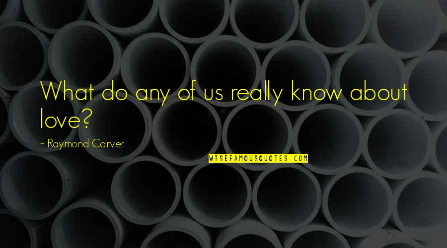 What Do You Know About Love Quotes By Raymond Carver: What do any of us really know about What Do You Know About Love Quotes By Raymond Carver: What do any of us really know about