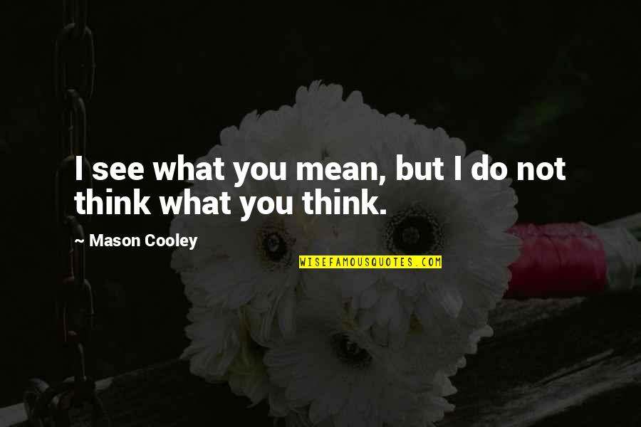 What Do You Mean Quotes By Mason Cooley: I see what you mean, but I do What Do You Mean Quotes By Mason Cooley: I see what you mean, but I do