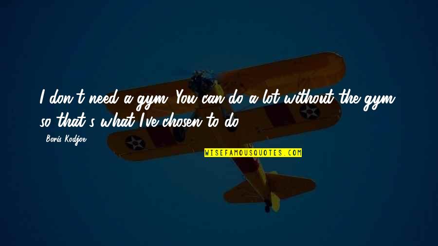 What Do You Need Quotes By Boris Kodjoe: I don't need a gym. You can do