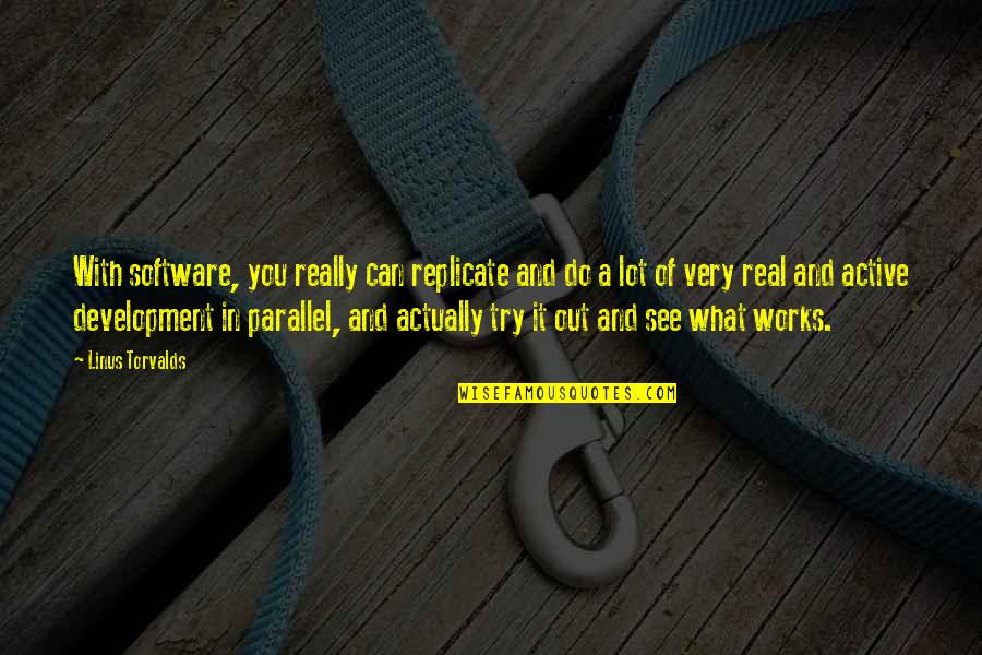 What Do You See Quotes By Linus Torvalds: With software, you really can replicate and do