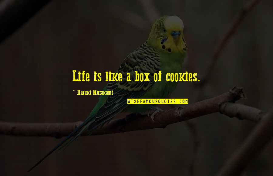 What Do You Write After A Quote Quotes By Haruki Murakami: Life is like a box of cookies.