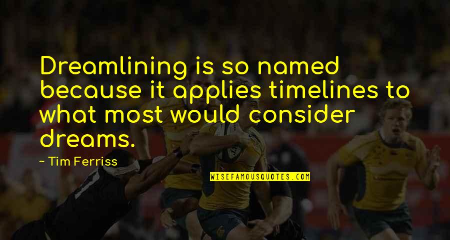 What Else Can I Ask For Quotes By Tim Ferriss: Dreamlining is so named because it applies timelines What Else Can I Ask For Quotes By Tim Ferriss: Dreamlining is so named because it applies timelines