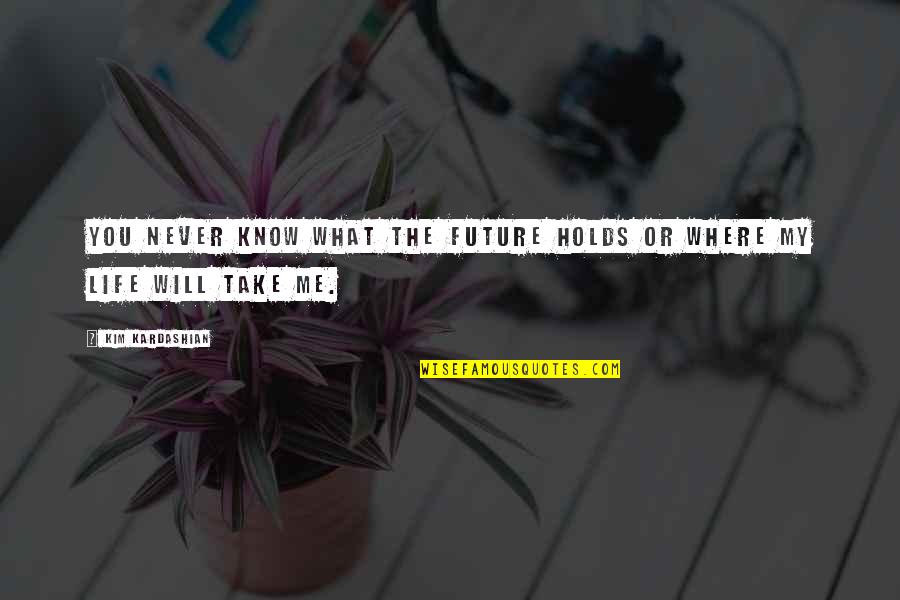 What Future Holds Quotes By Kim Kardashian: You never know what the future holds or