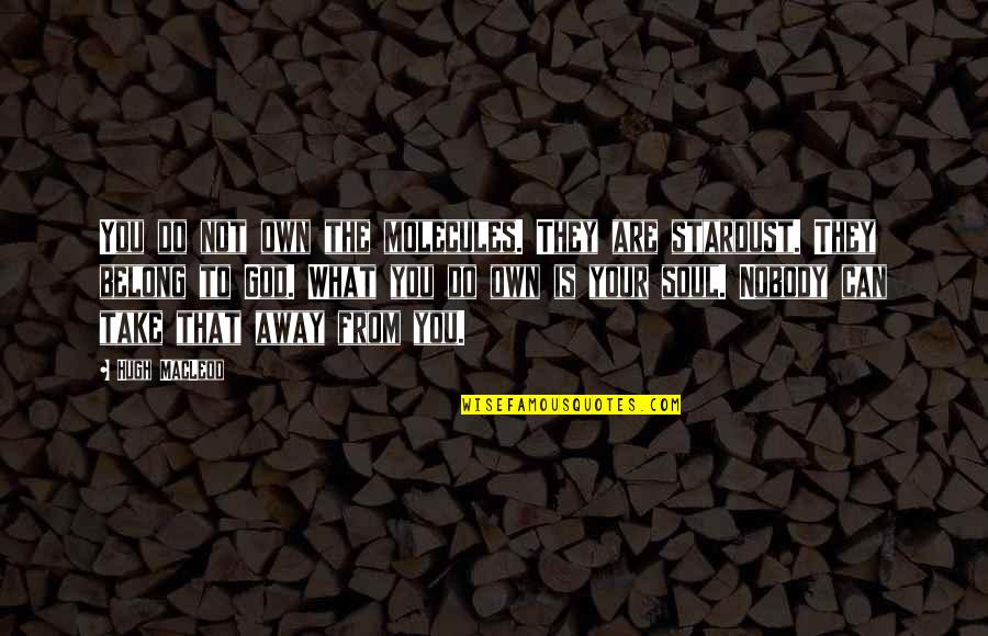 What God Can Do Quotes By Hugh MacLeod: You do not own the molecules. They are
