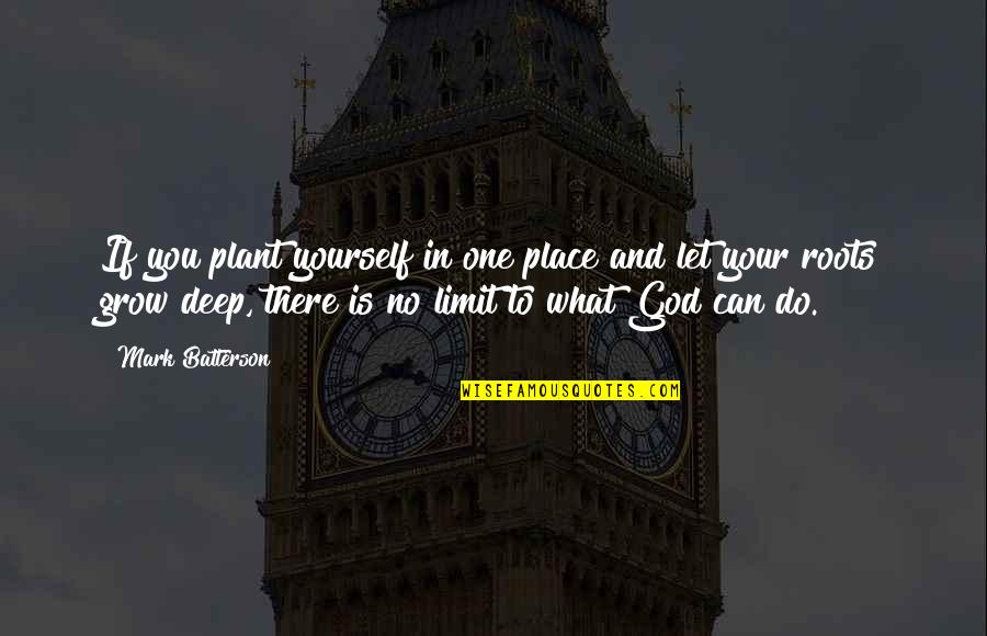 What God Can Do Quotes By Mark Batterson: If you plant yourself in one place and