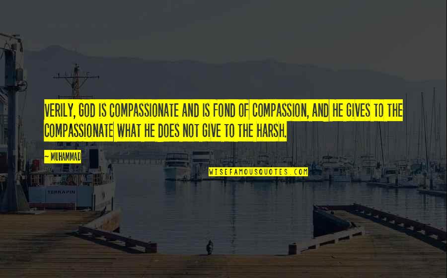 What God Gives You Quotes By Muhammad: Verily, God is Compassionate and is fond of