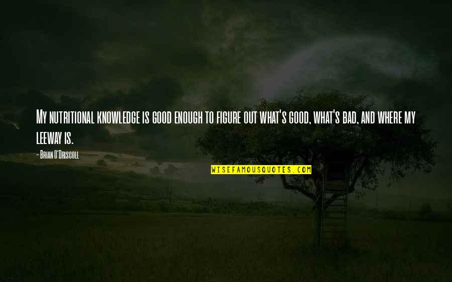 What Good Is Knowledge Quotes By Brian O'Driscoll: My nutritional knowledge is good enough to figure What Good Is Knowledge Quotes By Brian O'Driscoll: My nutritional knowledge is good enough to figure