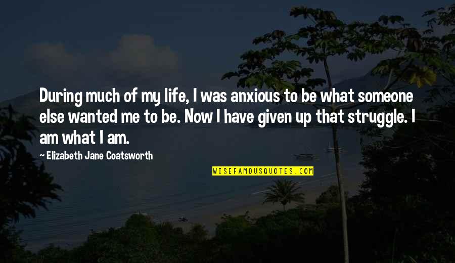 What I Am Now Quotes By Elizabeth Jane Coatsworth: During much of my life, I was anxious