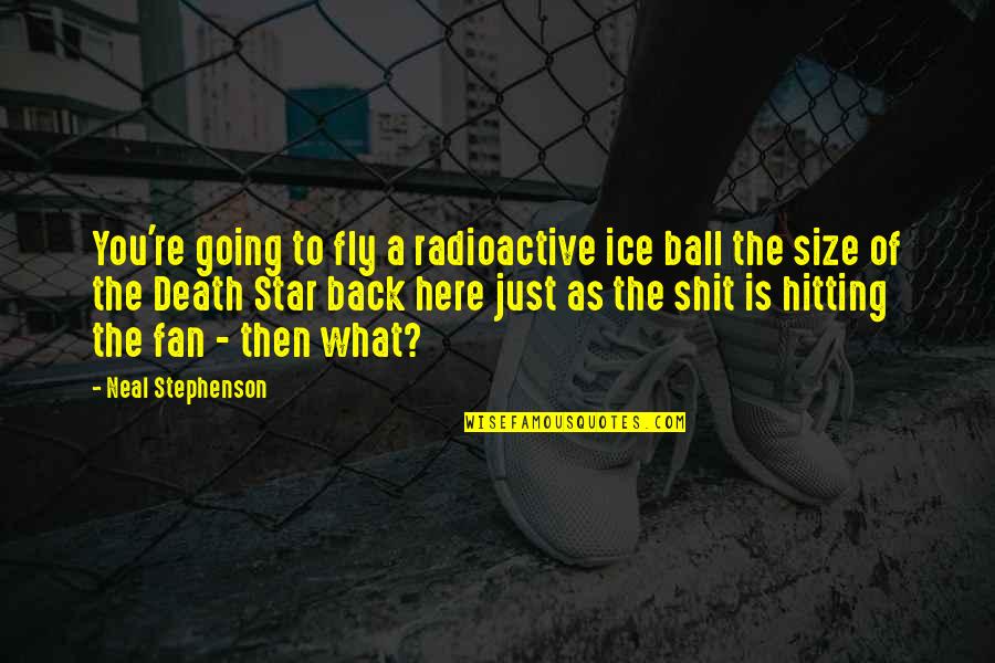 What If You Fly Quotes By Neal Stephenson: You're going to fly a radioactive ice ball