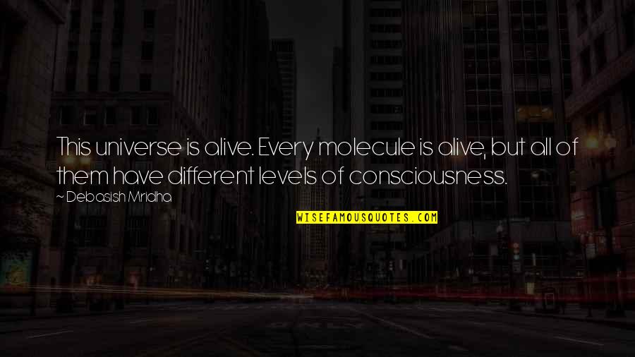 What In The World Quotes By Debasish Mridha: This universe is alive. Every molecule is alive,