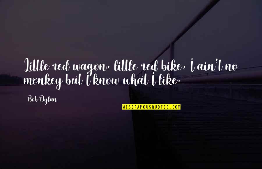 What Is A Bike Quotes By Bob Dylan: Little red wagon, little red bike, I ain't
