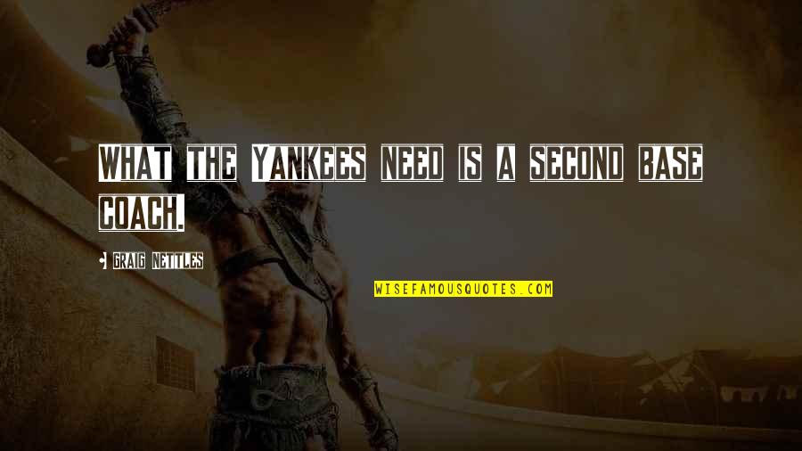 What Is A Coach Quotes By Graig Nettles: What the Yankees need is a second base