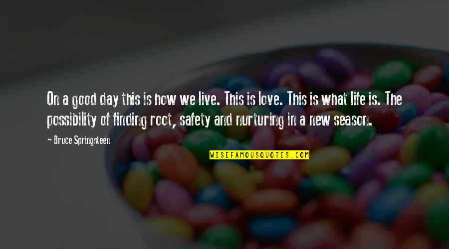 What Is A Good Love Quotes By Bruce Springsteen: On a good day this is how we