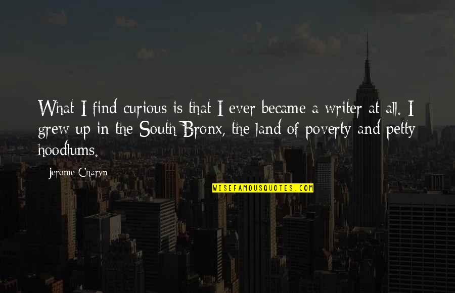 What Is A Writer Quotes By Jerome Charyn: What I find curious is that I ever