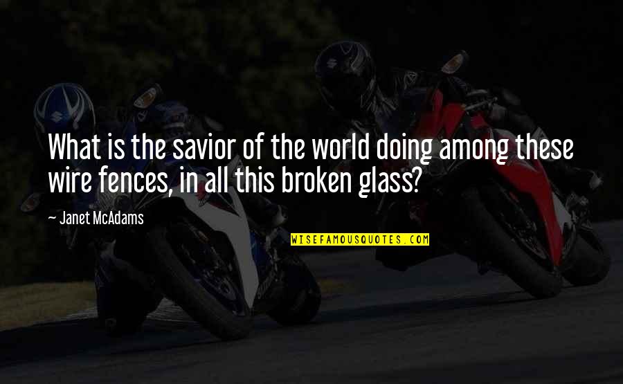 What Is Broken Quotes By Janet McAdams: What is the savior of the world doing