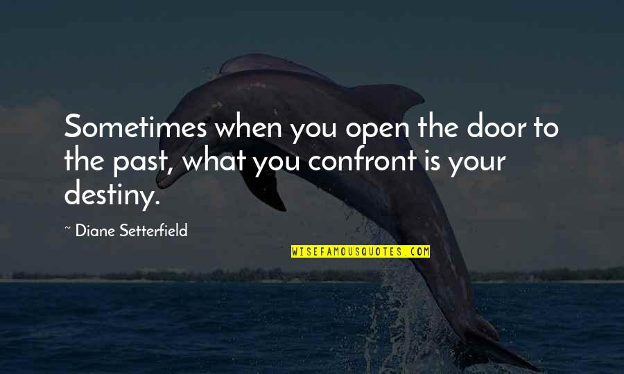What Is Destiny Quotes By Diane Setterfield: Sometimes when you open the door to the