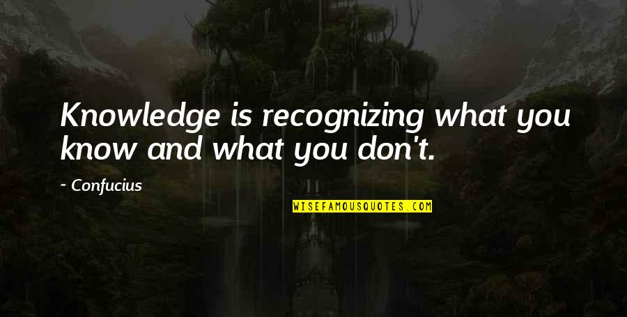 What Is Education Quotes By Confucius: Knowledge is recognizing what you know and what