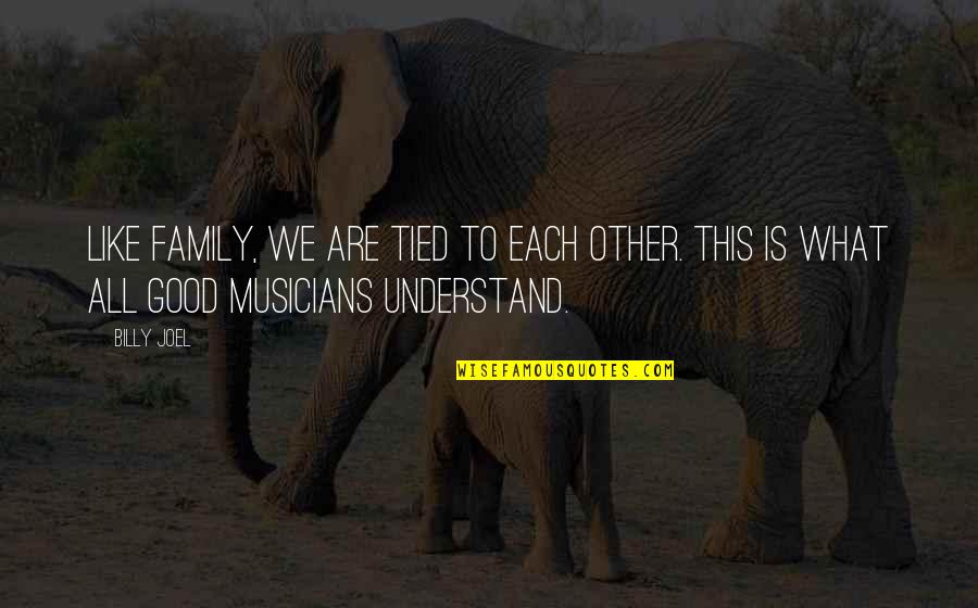 What Is Family Quotes By Billy Joel: Like family, we are tied to each other.
