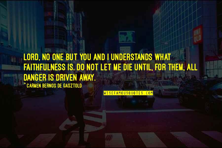 What Is Friendship Quotes By Carmen Bernos De Gasztold: Lord, No one but you and I understands