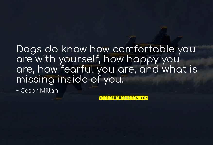 What Is Inside Of You Quotes By Cesar Millan: Dogs do know how comfortable you are with