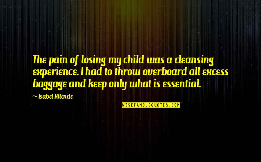 What Is Pain Quotes By Isabel Allende: The pain of losing my child was a What Is Pain Quotes By Isabel Allende: The pain of losing my child was a