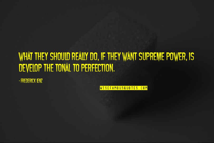 What Is Perfection Quotes By Frederick Lenz: What they should really do, if they want