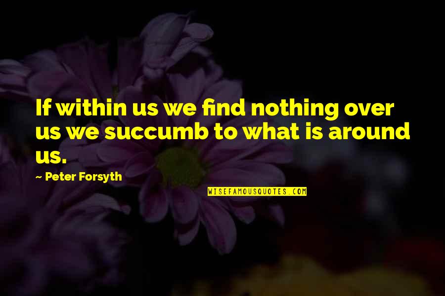 What Is Prayer Quotes By Peter Forsyth: If within us we find nothing over us