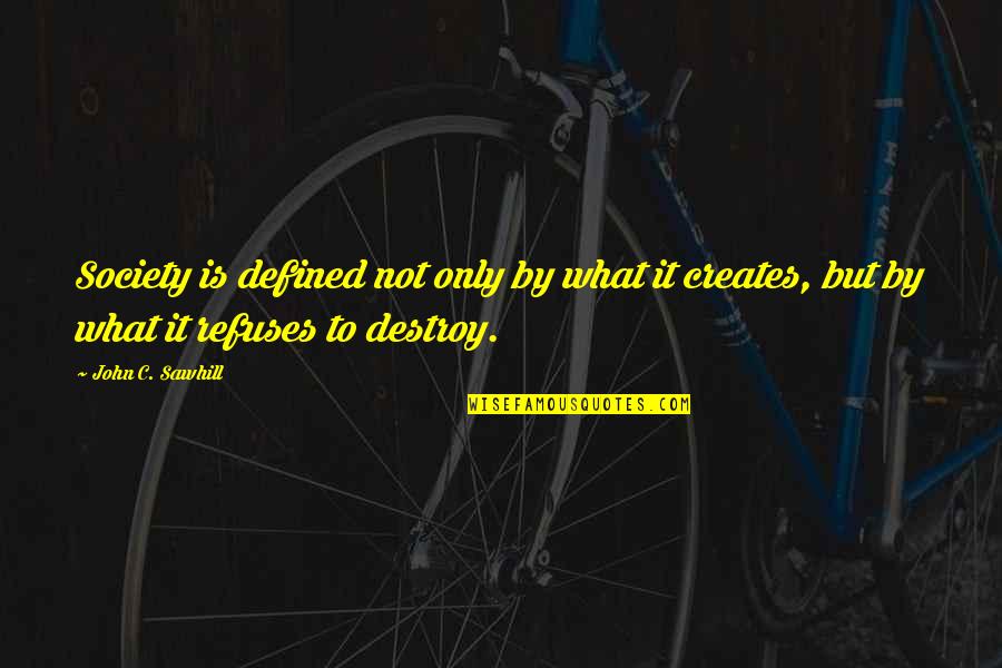 What Is Society Quotes By John C. Sawhill: Society is defined not only by what it