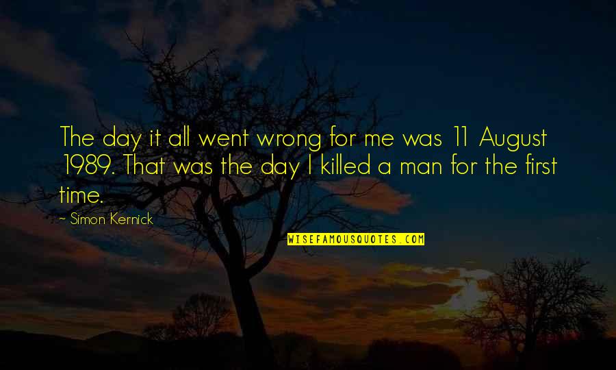 What Is The Point Anymore Quotes By Simon Kernick: The day it all went wrong for me What Is The Point Anymore Quotes By Simon Kernick: The day it all went wrong for me