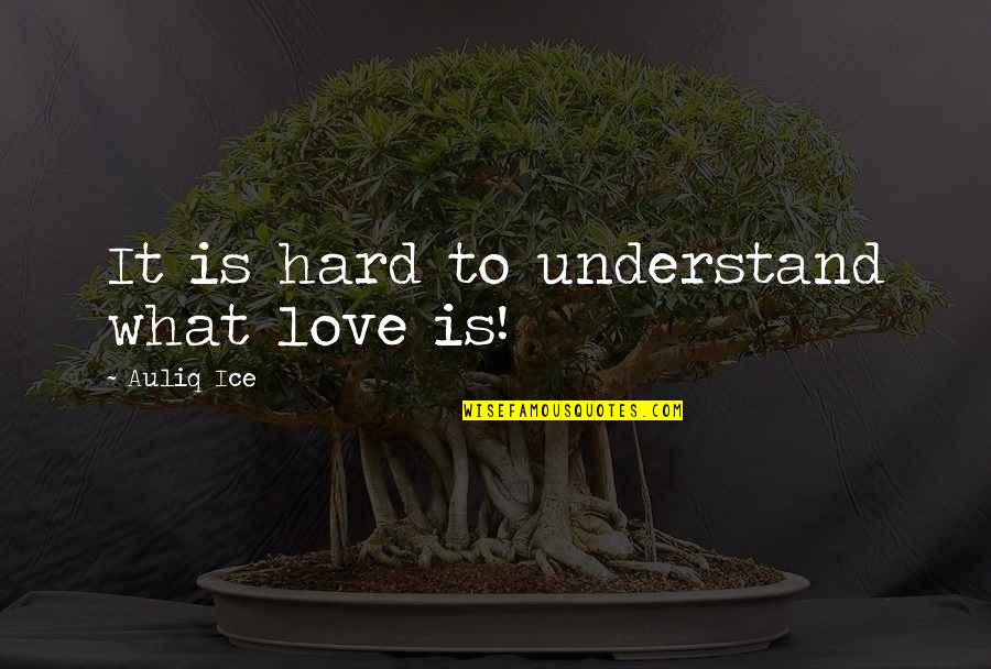 What Is True Love Quotes By Auliq Ice: It is hard to understand what love is! What Is True Love Quotes By Auliq Ice: It is hard to understand what love is!