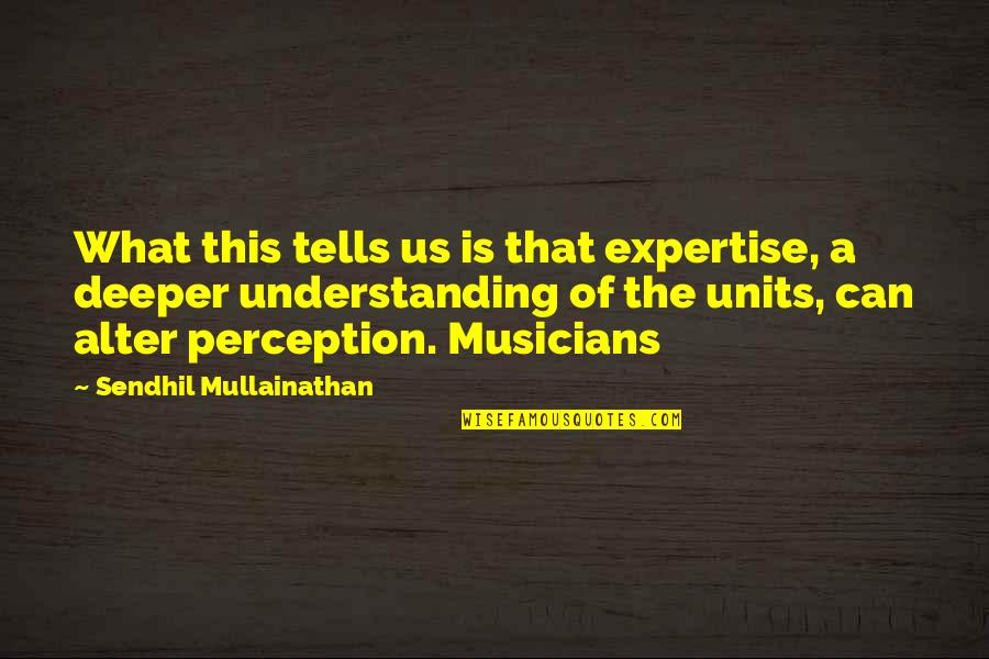 What Is Understanding Quotes By Sendhil Mullainathan: What this tells us is that expertise, a