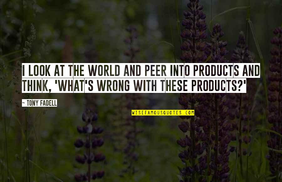 What Is Wrong With The World Quotes By Tony Fadell: I look at the world and peer into