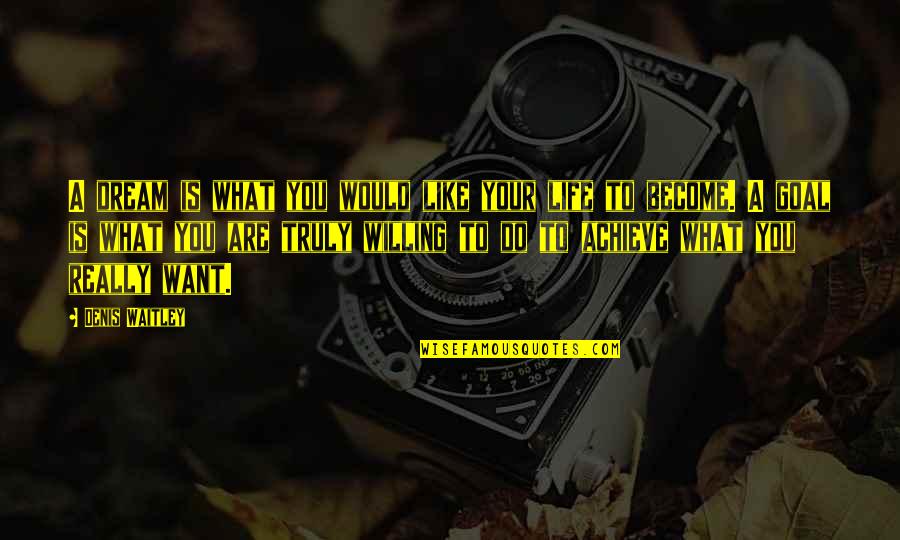 What Is Your Goal Quotes By Denis Waitley: A dream is what you would like your What Is Your Goal Quotes By Denis Waitley: A dream is what you would like your
