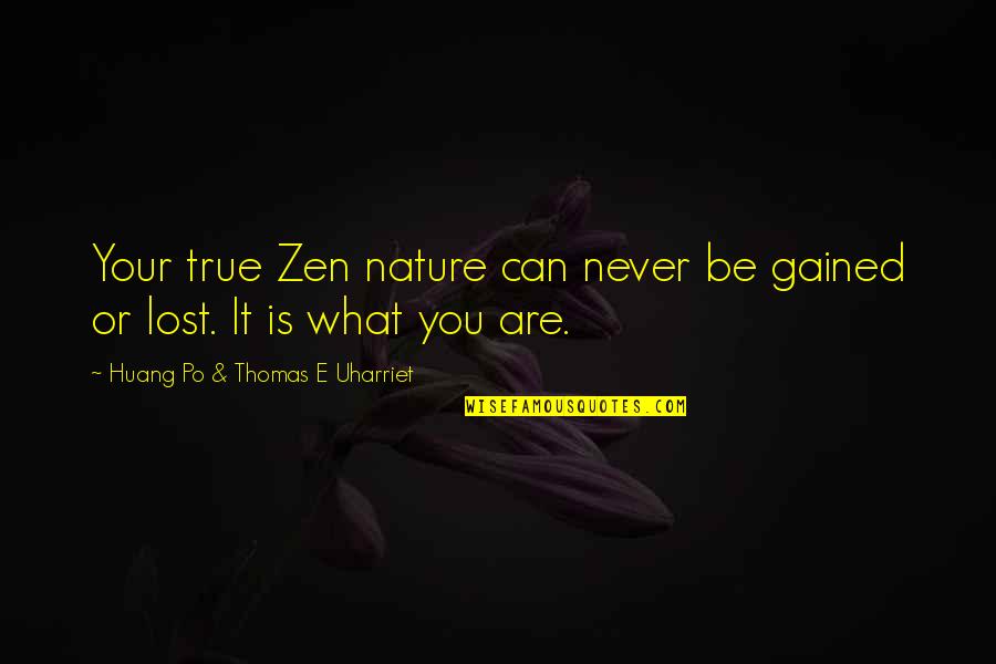 What Is Zen Quotes By Huang Po & Thomas E Uharriet: Your true Zen nature can never be gained